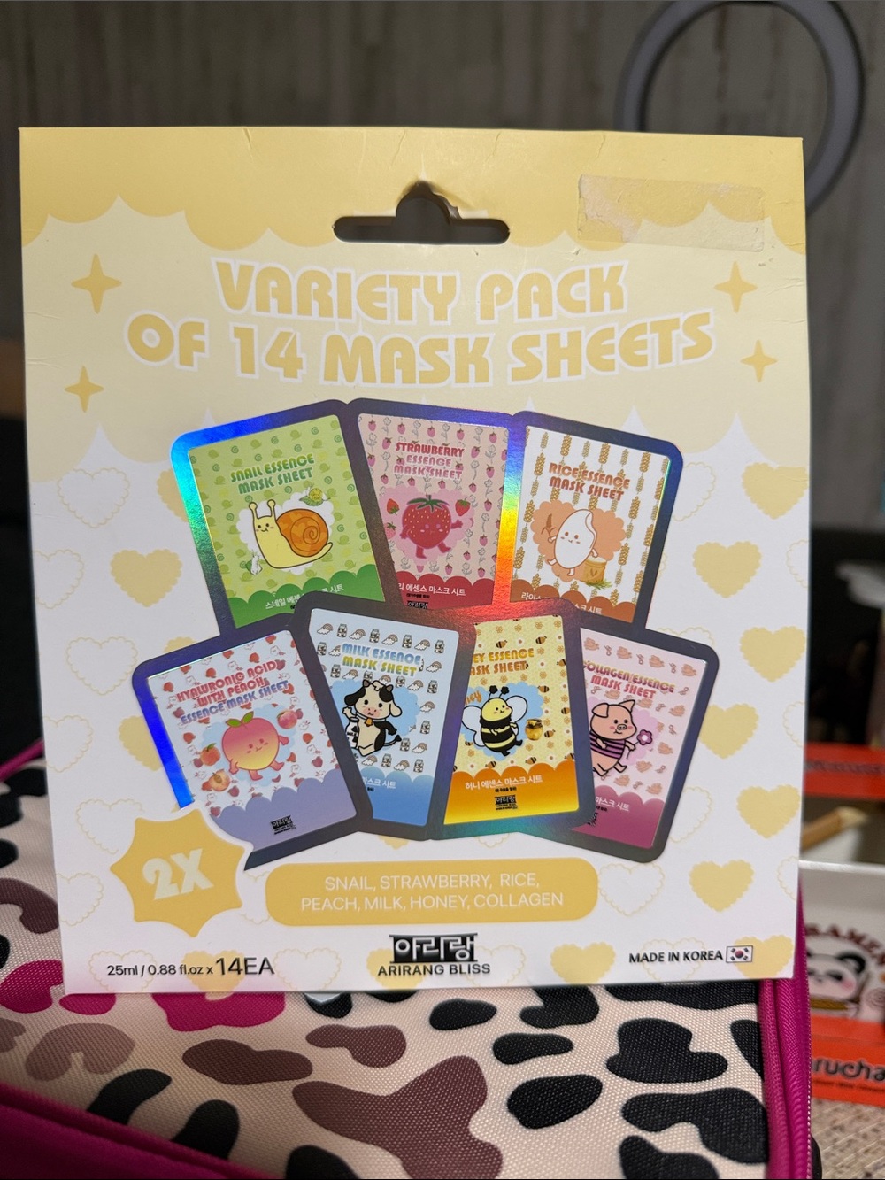 Arirang Bliss Variety Pack of 14 Face Mask Sheets - NIB Made In Korea